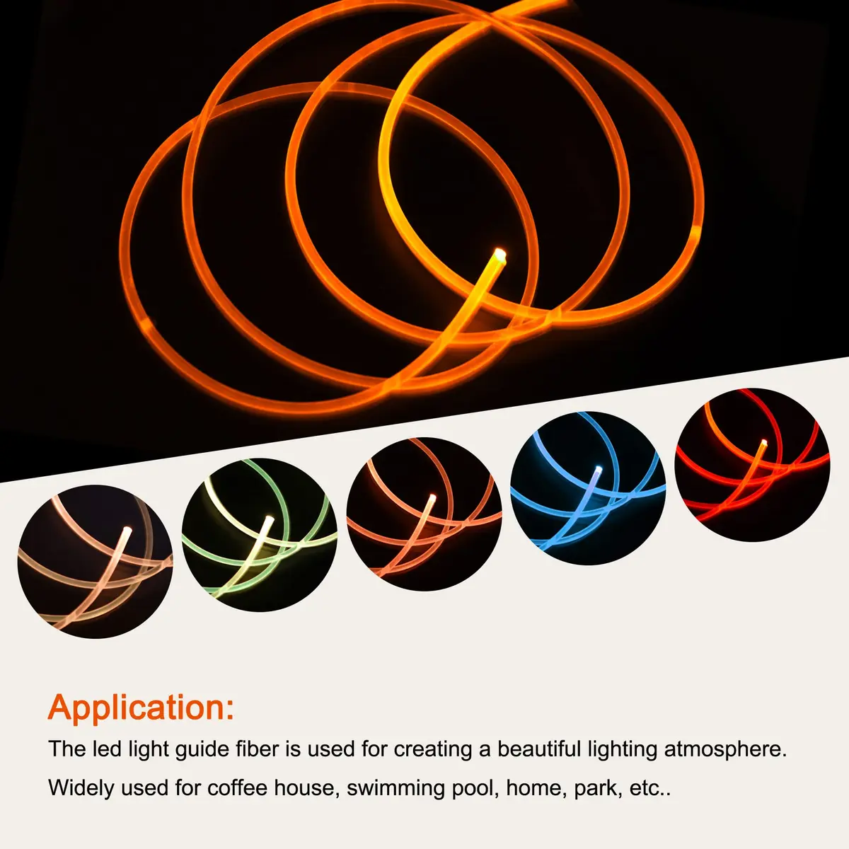 MECCANIXITY PMMA Side Glow Fiber Optic Cable 3mm (0.12 inch) x 3m (9.84 ft) | Ambient Lighting for Home & Hotels - view 5