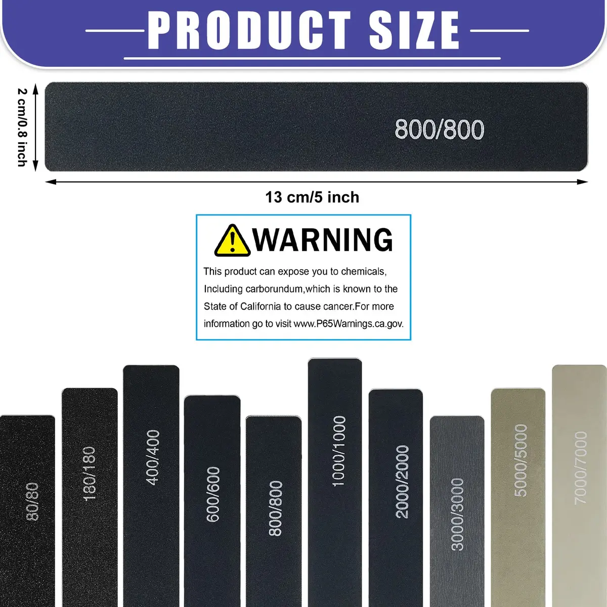 Honoson Sanding Sticks Model, Low Grits Rating, Classic Style | Double-Sided, Flexible, 30 Pieces - view 2
