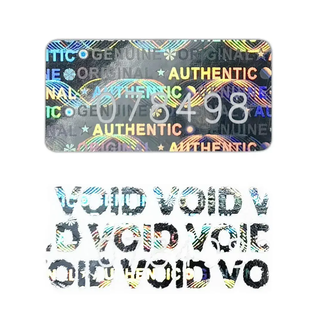 TLK&FBB Tamper Proof Stickers Hologram Labels 2cm x 1cm (0.8x0.4 inch) | Sequential Serial Numbering - main product image
