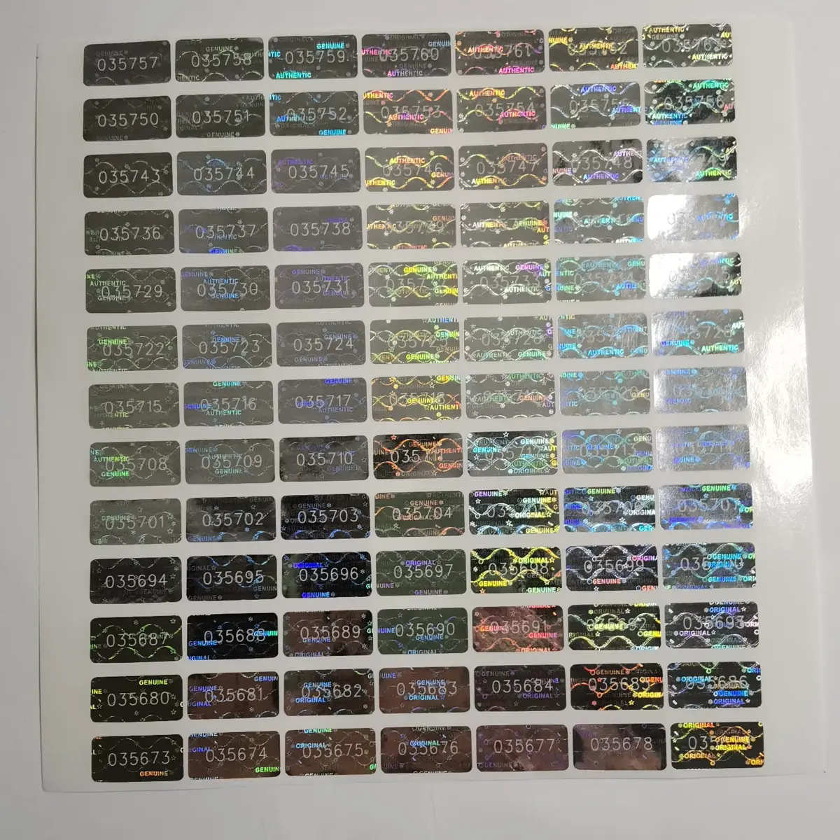 TLK&FBB Tamper Proof Stickers Hologram Labels 2cm x 1cm (0.8x0.4 inch) | Sequential Serial Numbering - view 6