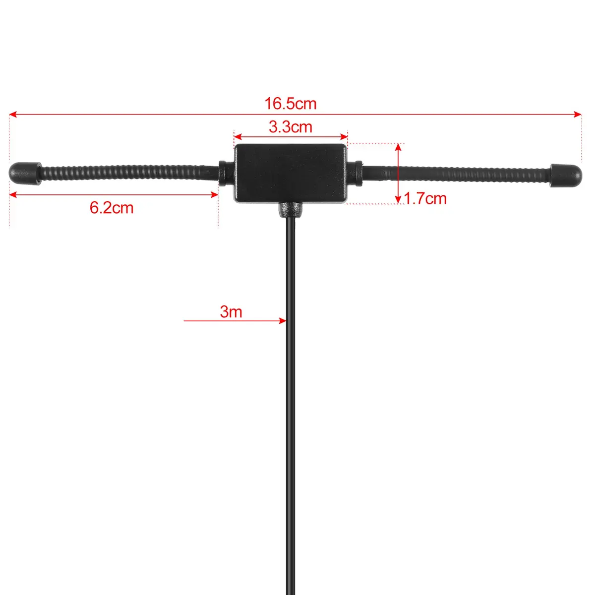 AEDIKO FM Radio Antenna Adhesive Mounting FM Dipole Antenna for Stereo Receiver Indoor Music System FM Radio Home Stereo Receiver AV Audio | 75 Ohm, 3M Cable - view 4