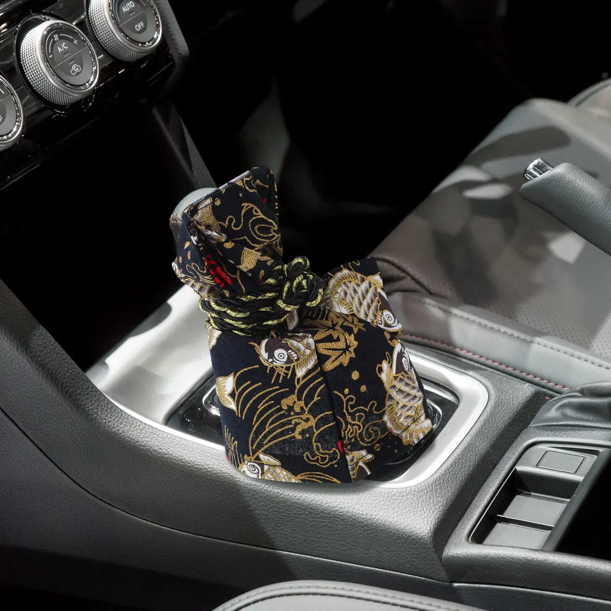 Frienda Koi Fish JDM Ancient Japanese Antiquity Element Car Shift Knob Cover with Rope, 20cm (7.87 inch) | Universal Fit for Trucks - view 2