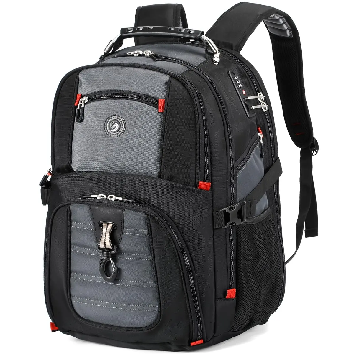 SHRRADOO Extra Large Travel Laptop Backpack for Men, Work College Backpacks | 50L Capacity, Fits 17 Inch Laptops, Water-Resistant - main product image