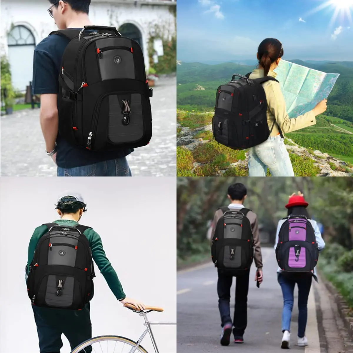 SHRRADOO Extra Large Travel Laptop Backpack for Men, Work College Backpacks | 50L Capacity, Fits 17 Inch Laptops, Water-Resistant - view 6