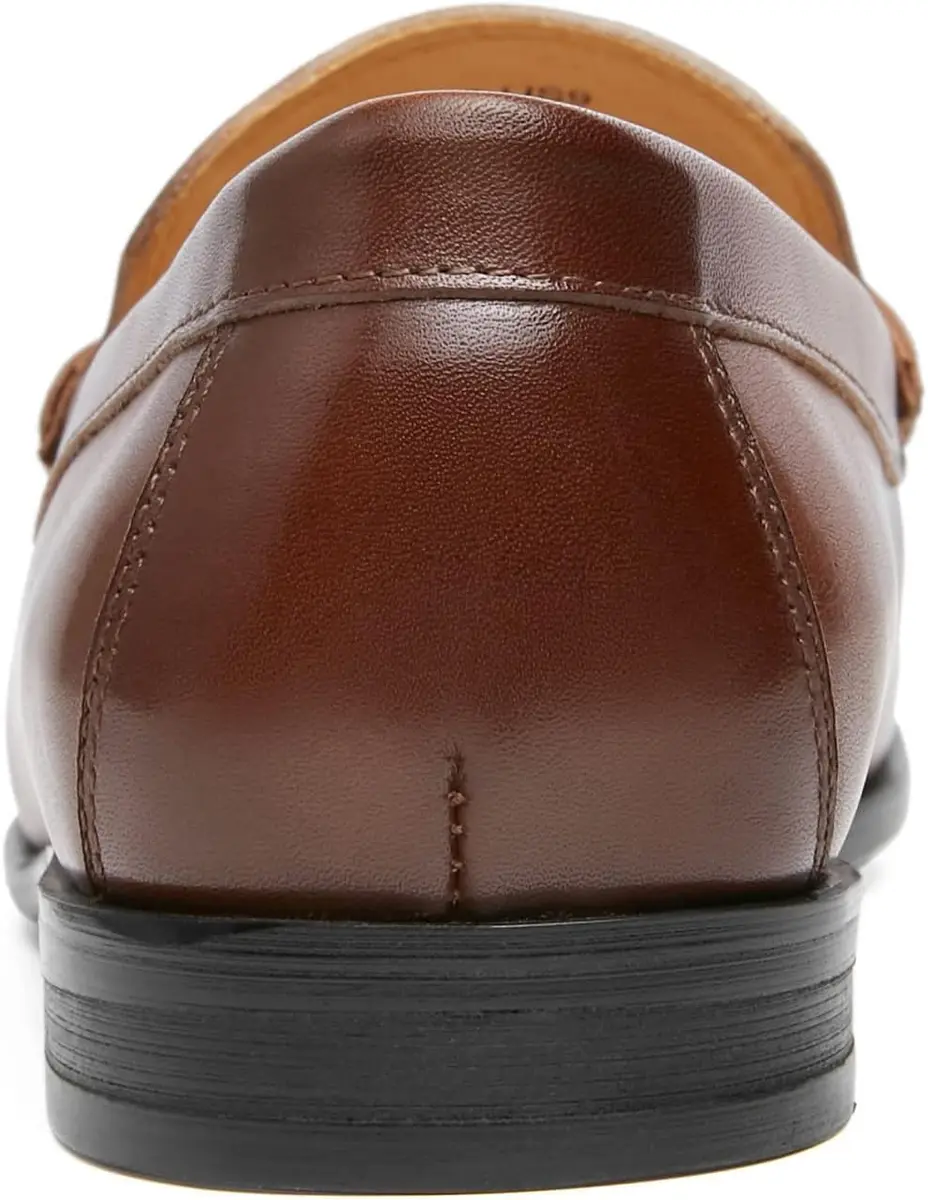 Journey West Mens Dress Shoes Slip on Penny Loafers Tan 12 | Classic Leather Formal Footwear - view 2