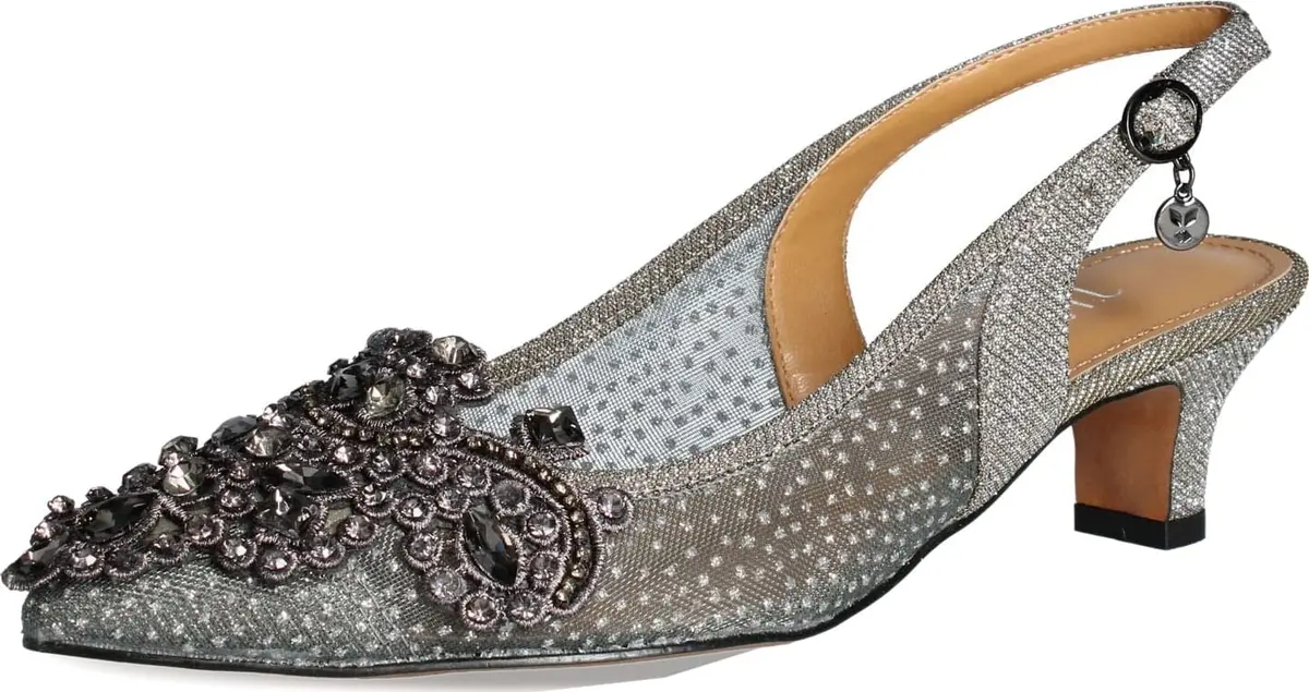 J.Reneé Strovanni Pump Shoe 13 US | Elegant Floral Mesh with Cushioned Comfort (120 chars) - main product image