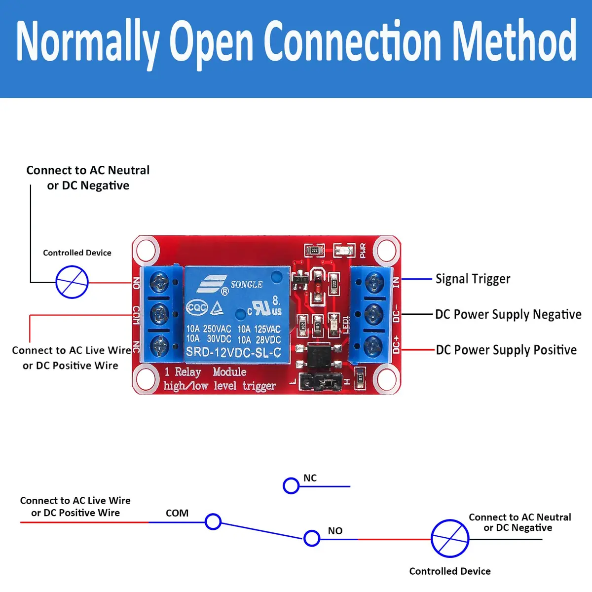AEDIKO 24V Relay Module 4pcs | 1 Channel Relay Board with Optocoupler Support - view 6