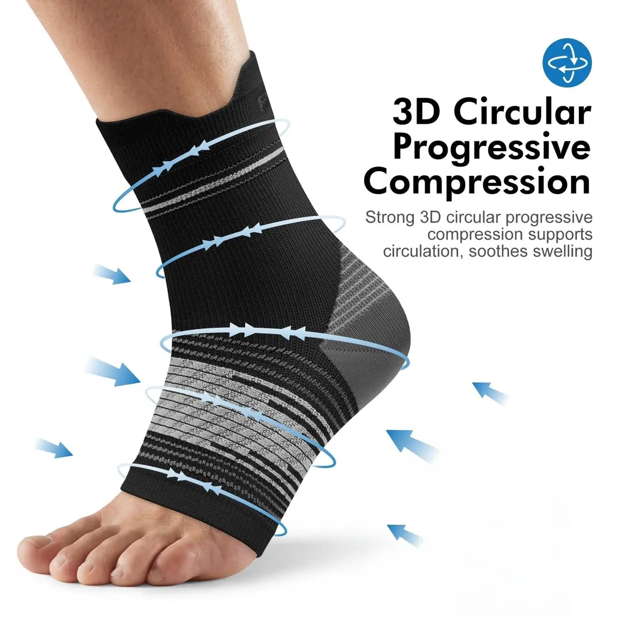 PAPLUS Compression Socks with Arch Support for Plantar Fasciitis, 6 Pairs (Large) - view 4