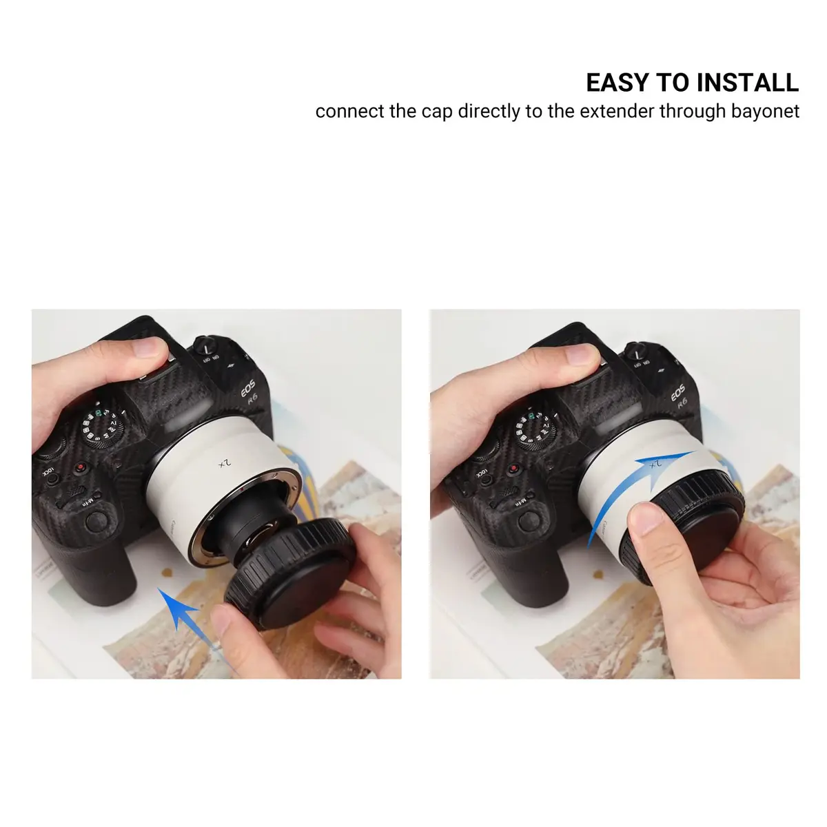 JJC RF Mount Extender Cap Cover for Canon RF1.4X & RF2x Lenses | Dust & Scratch Protection (70-120 chars) - view 3