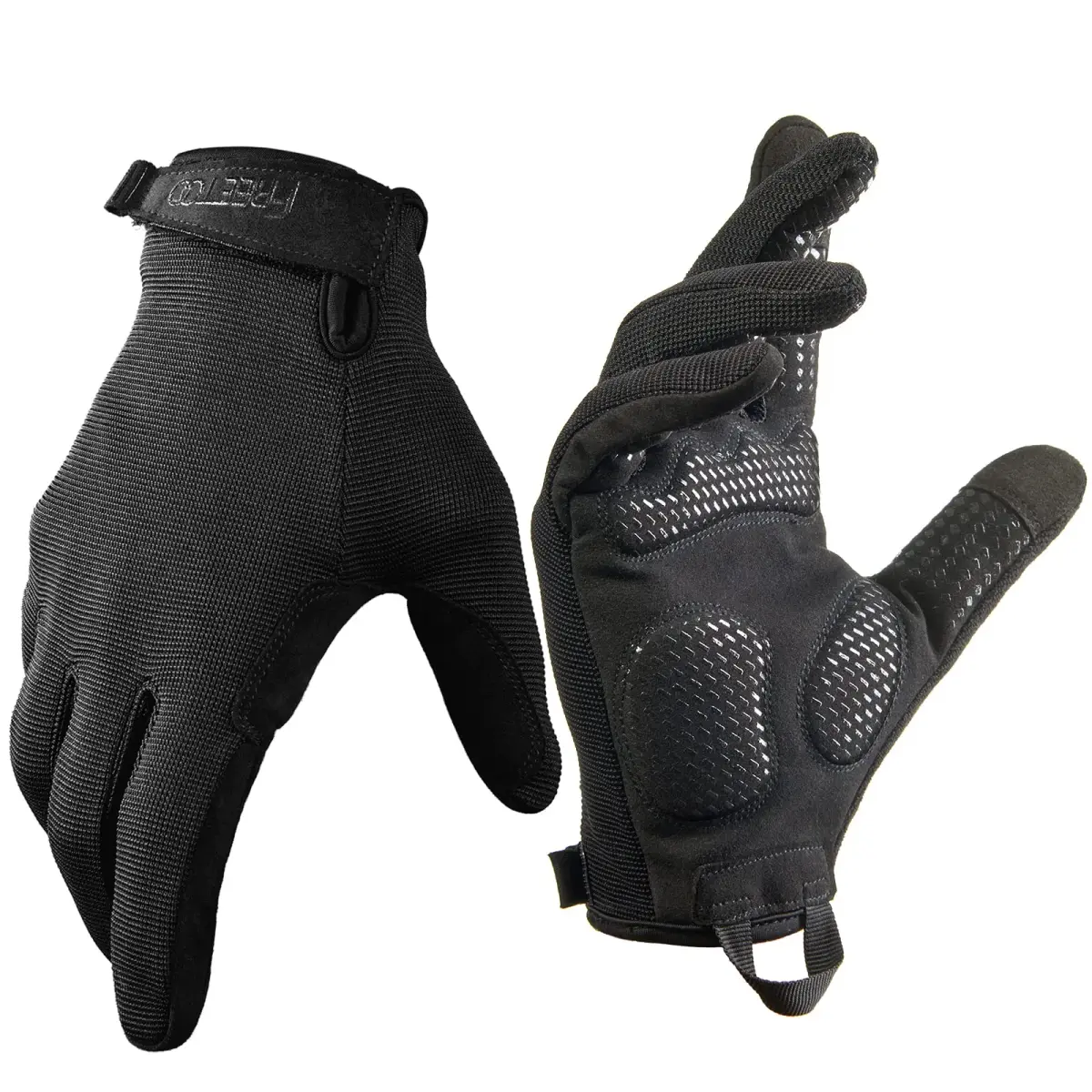 FREETOO Full-Finger Workout Gloves for Men, Padded Gym Gloves with Grip, Black, X-Large | Breathable & Stretchable - main product image