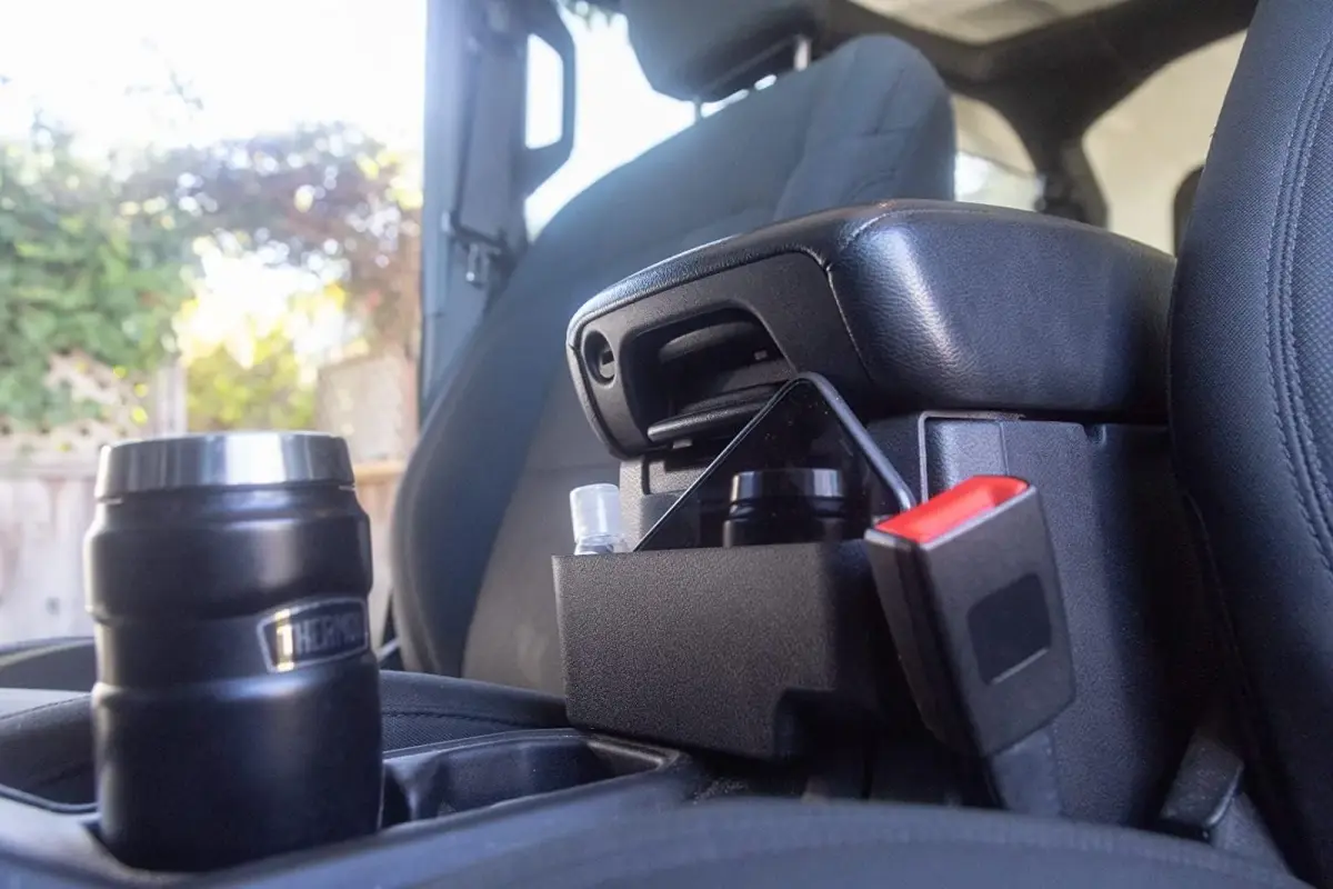 EDBETOS Center Console Hanging Box for Jeep Wrangler JL/JLU 2018-2026 Armrest Tray | Additional Storage for Phones, Cards, Keys - view 6