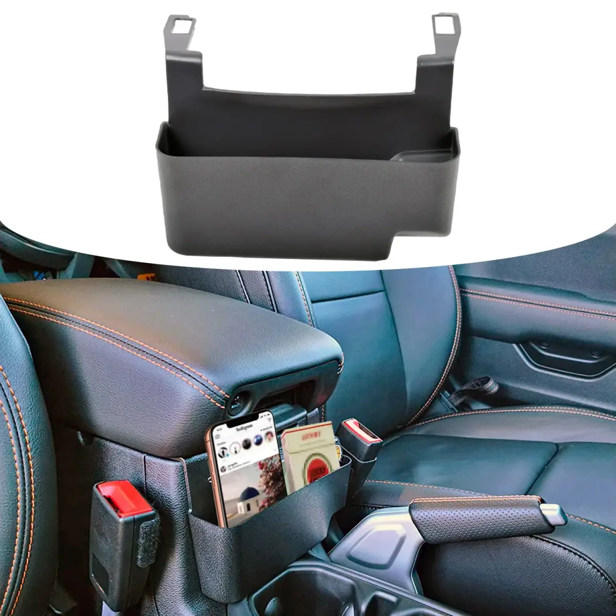 EDBETOS Center Console Hanging Box for Jeep Wrangler JL/JLU 2018-2026 Armrest Tray | Additional Storage for Phones, Cards, Keys - view 7