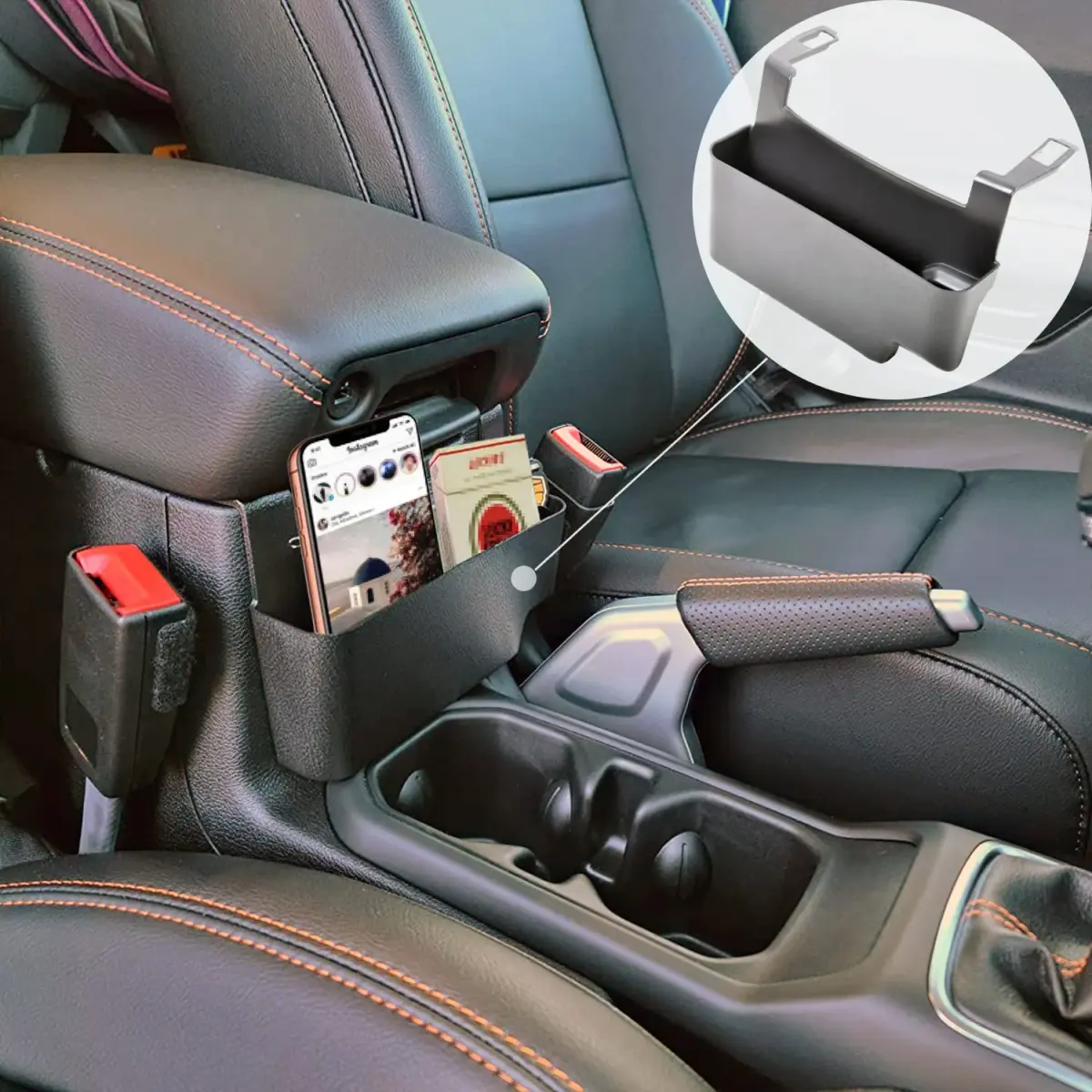 EDBETOS Center Console Hanging Box for Jeep Wrangler JL/JLU 2018-2026 Armrest Tray | Additional Storage for Phones, Cards, Keys - view 2