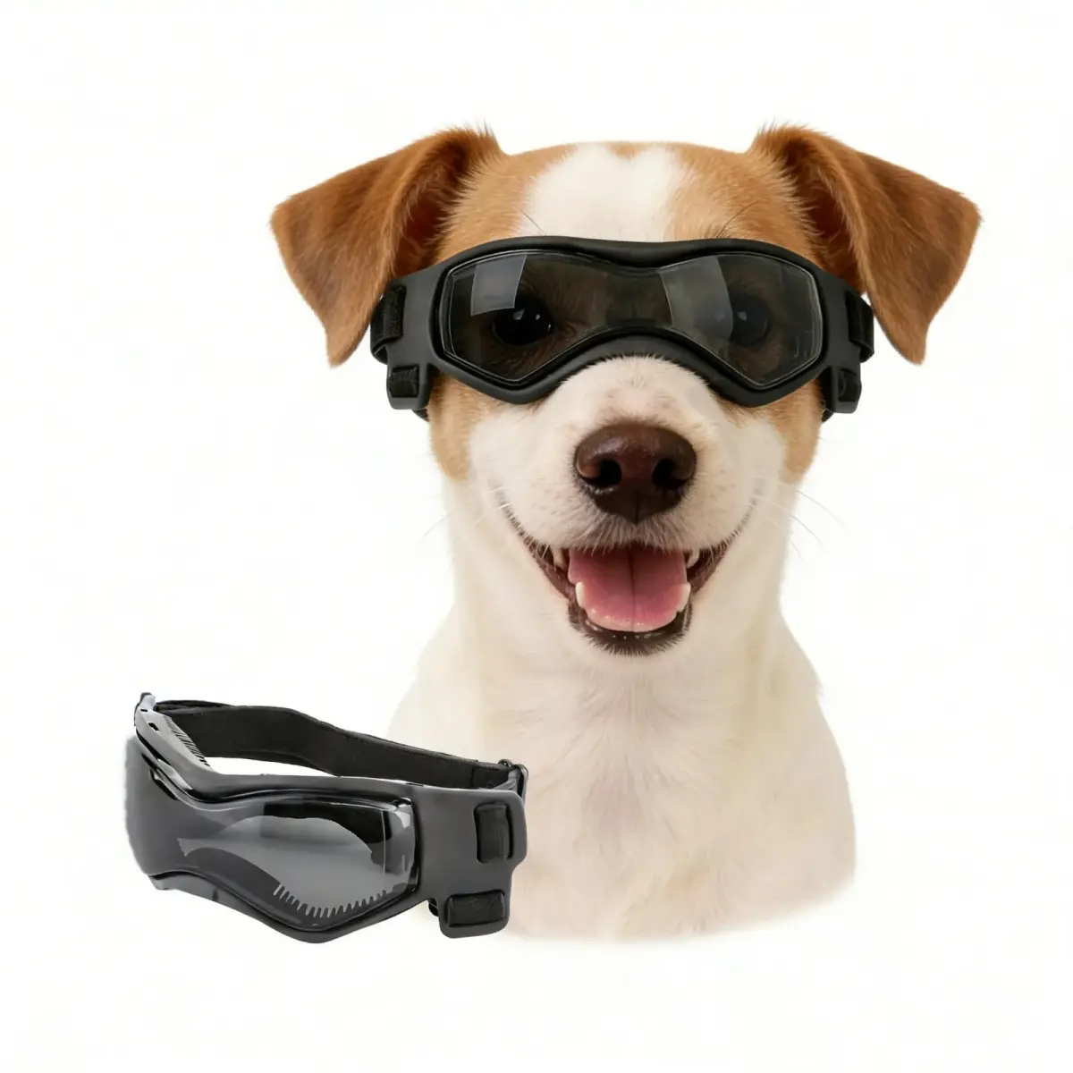 Enjoying Black Pet Apparel Dog Goggles UV Protection for Medium Breeds | Windproof & Adjustable - main product image