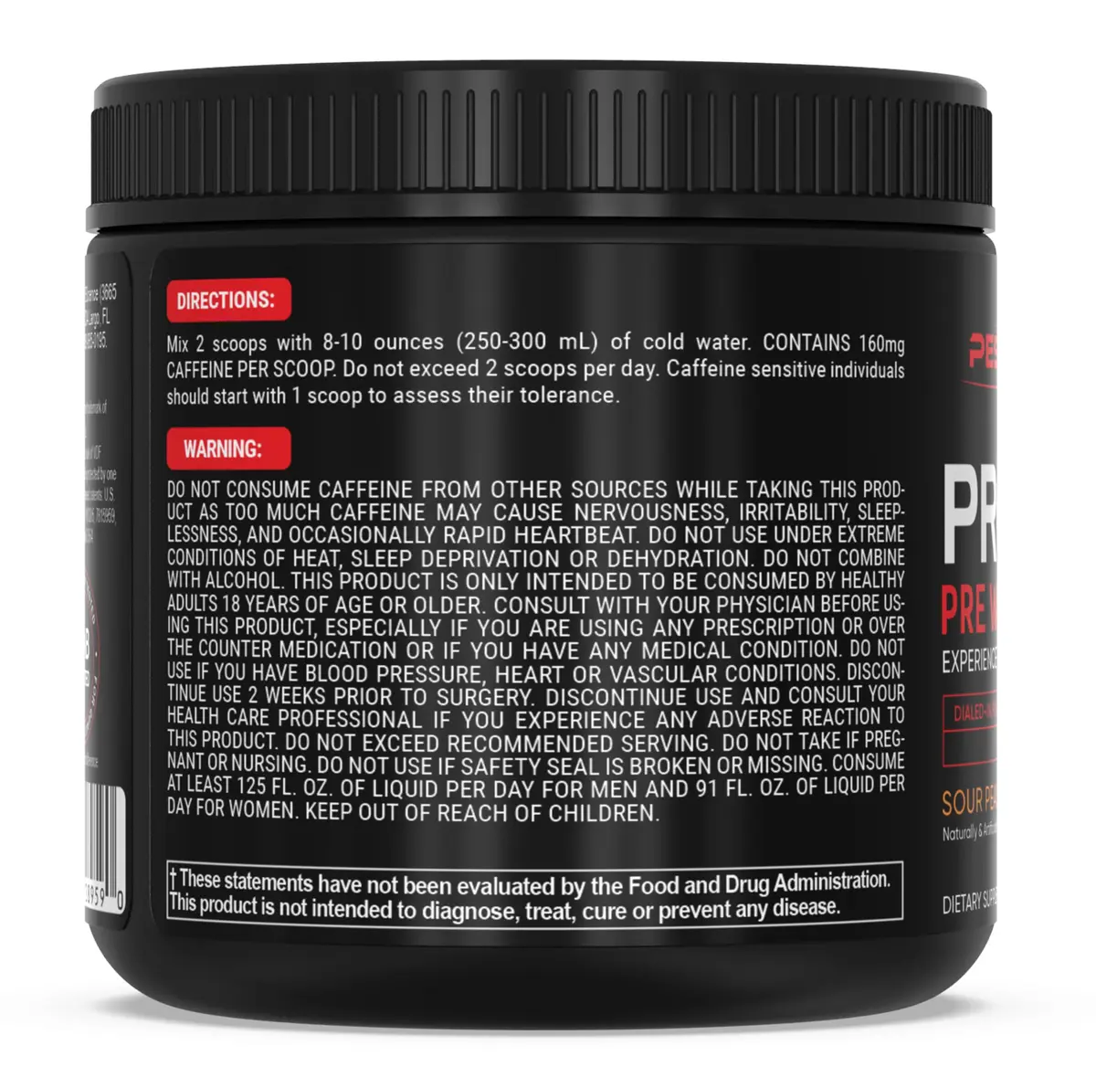 PEScience Prolific Pre-Workout Powder, Sour Peach Candy | Explosive Energy & Focus, 40 Scoops - view 9