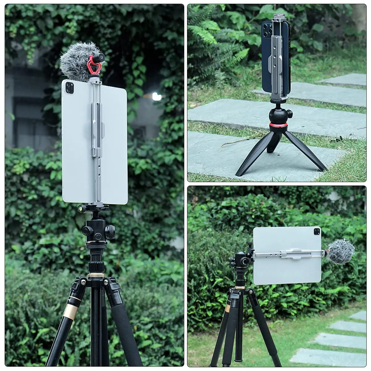 ARNARKOK Full Metal Tablet Tripod Mount 7.9-12.9 Inch | Slim Aluminum Design for Steady Filming - view 6