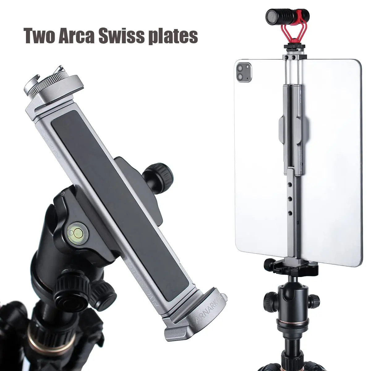 ARNARKOK Full Metal Tablet Tripod Mount 7.9-12.9 Inch | Slim Aluminum Design for Steady Filming - view 2