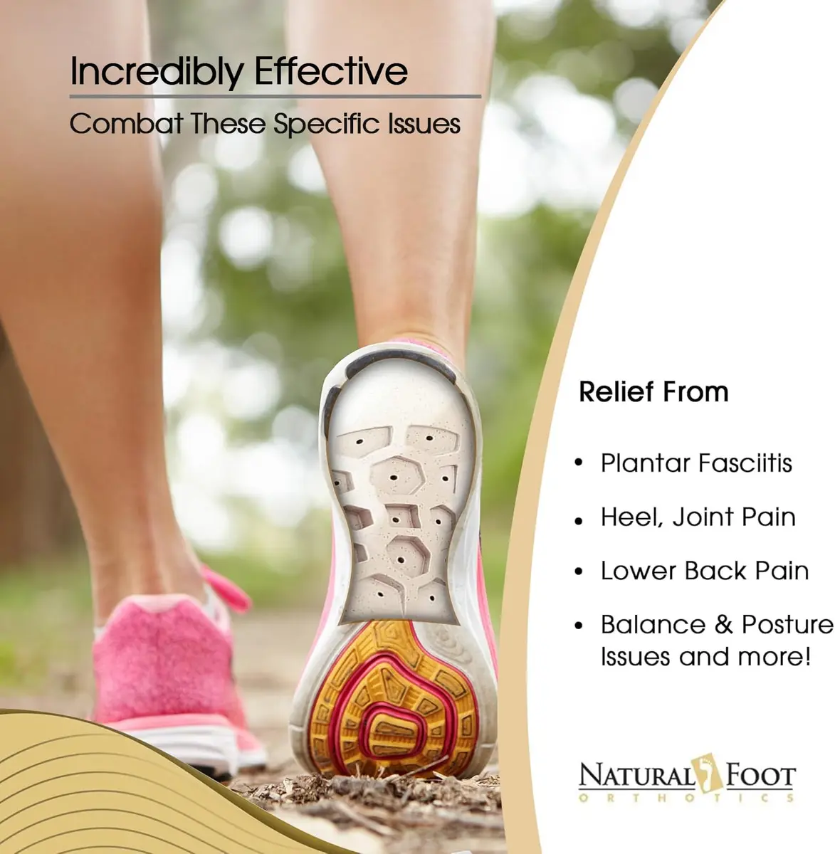 NATURAL FOOT ORTHOTICS Original Insoles High Arch Support | Podiatrist-Designed for Foot & Body Relief - view 4