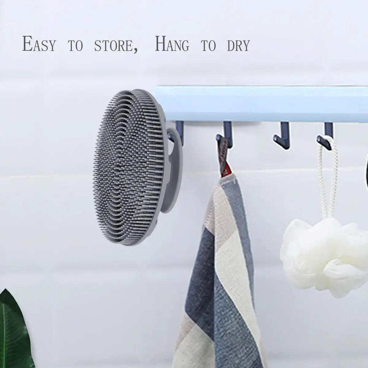 INNERNEED Food-Grade Silicone Body Scrubber Shower Brush Gray | Gentle Exfoliation for All Skin Types - view 6