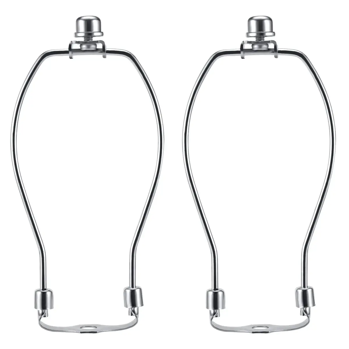 Saangseon 7 Inch Light-Duty Lamp Harp Kit (Nickel, 2 Sets) | Fits 3/8" Lamp Nipple, Ideal for Lightweight Shades - main product image