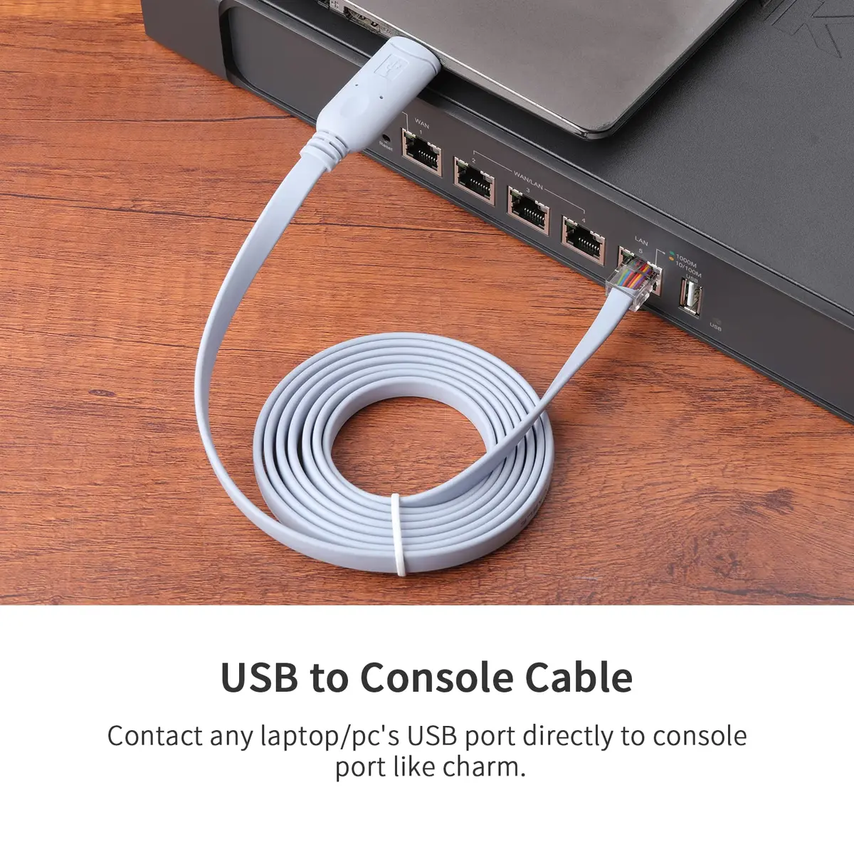 jeefull power Console Cable USB to RJ45 Serial Adapter 10FT | FTDI Chip for Cisco & More - view 7