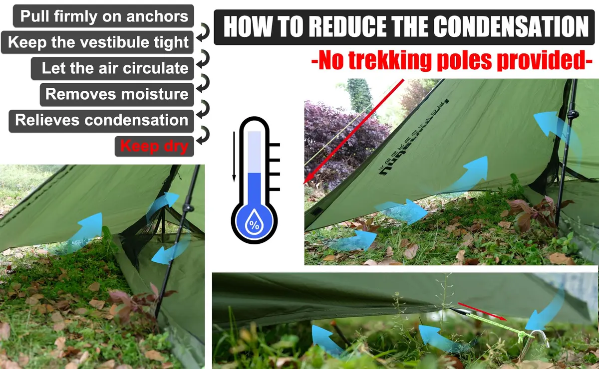 Underwood Aggregator 1 Person Trekking Pole Tent, Ultralight Backpacking Hiking Tent 2.27 kg (5 lb) | 3-Season Waterproof - view 7