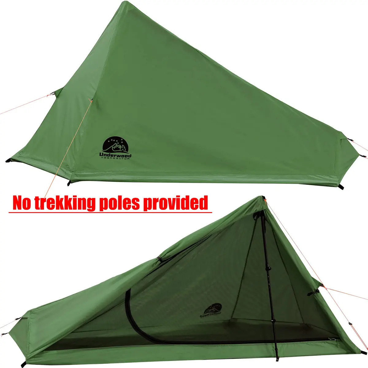 Underwood Aggregator 1 Person Trekking Pole Tent, Ultralight Backpacking Hiking Tent 2.27 kg (5 lb) | 3-Season Waterproof - view 2
