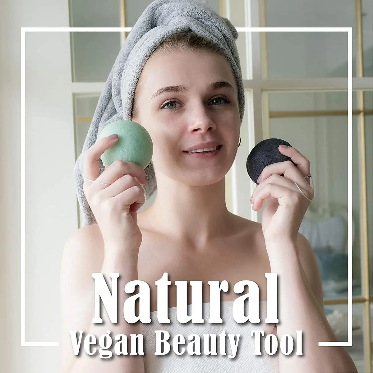 myHomeBody Natural Konjac Facial Sponge, Turmeric & Lavender | Gentle, Vegan, All Skin Types - view 5