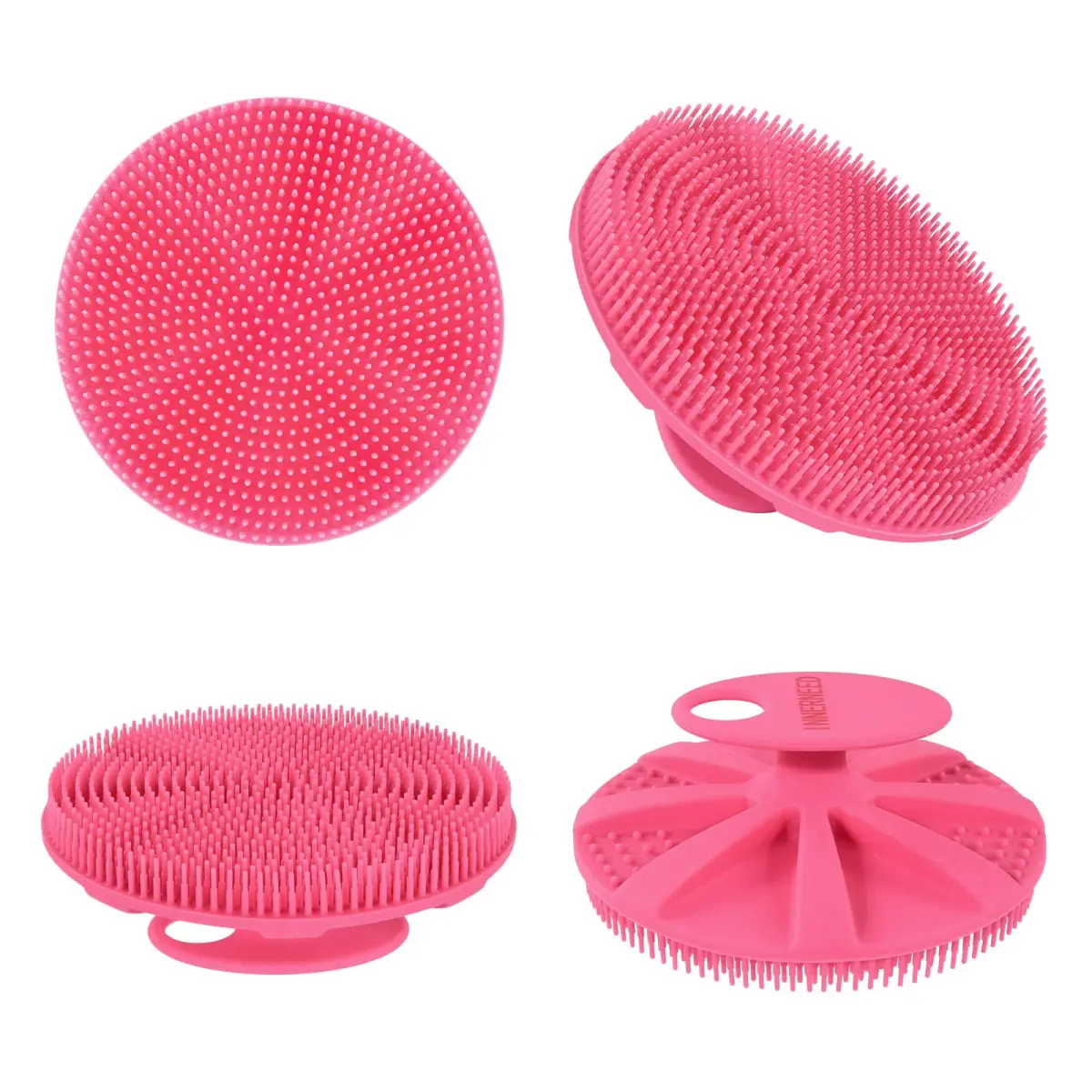 INNERNEED Soft Silicone Body Scrubber Shower Brush Pink | Gentle Exfoliation for All Skin Types - view 7