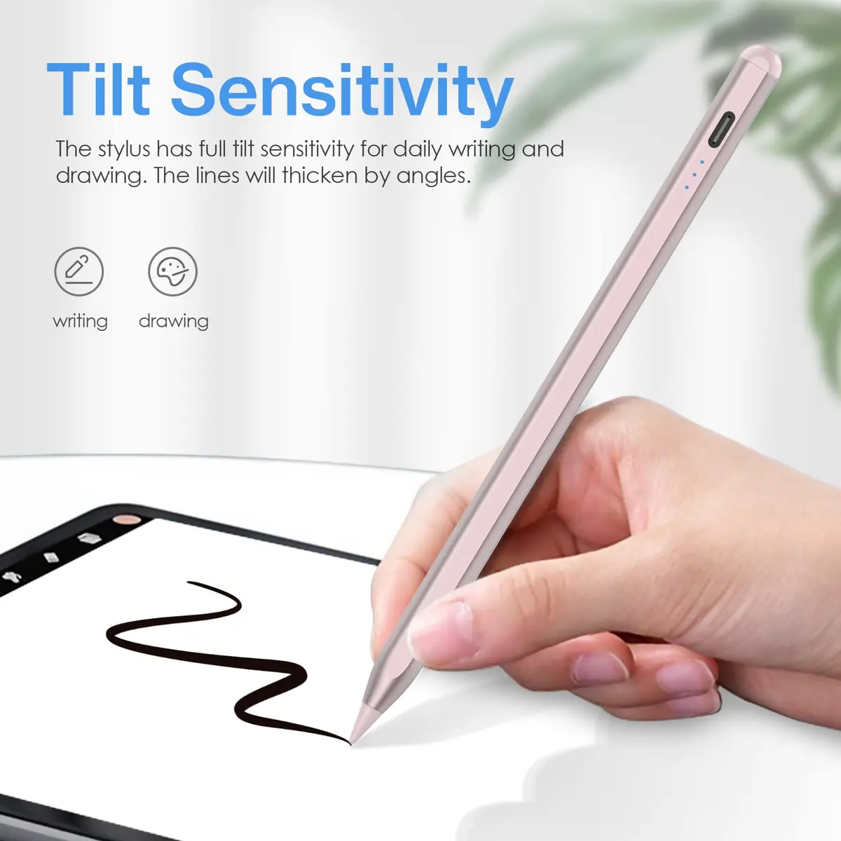 GFOX Input Pen for iPad 2018-2022 | Precise, Magnetic, Palm Rejection, Rosegold - view 5