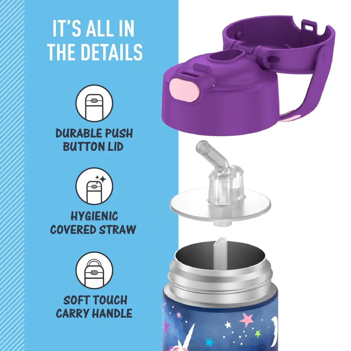 THERMOS FUNTAINER Water Bottle with Straw, 12oz (355ml) | Keeps Drinks Cold Up to 12 Hours - view 4