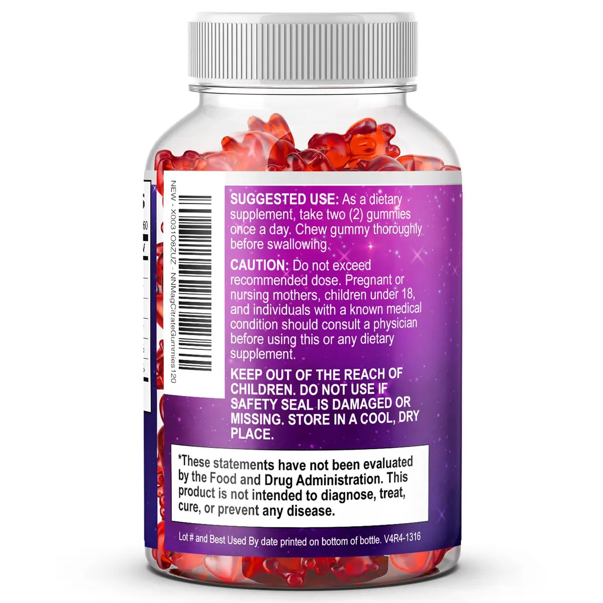 Nature's Nutrition Magnesium Citrate Gummies | 120 Count (453 g) - view 8