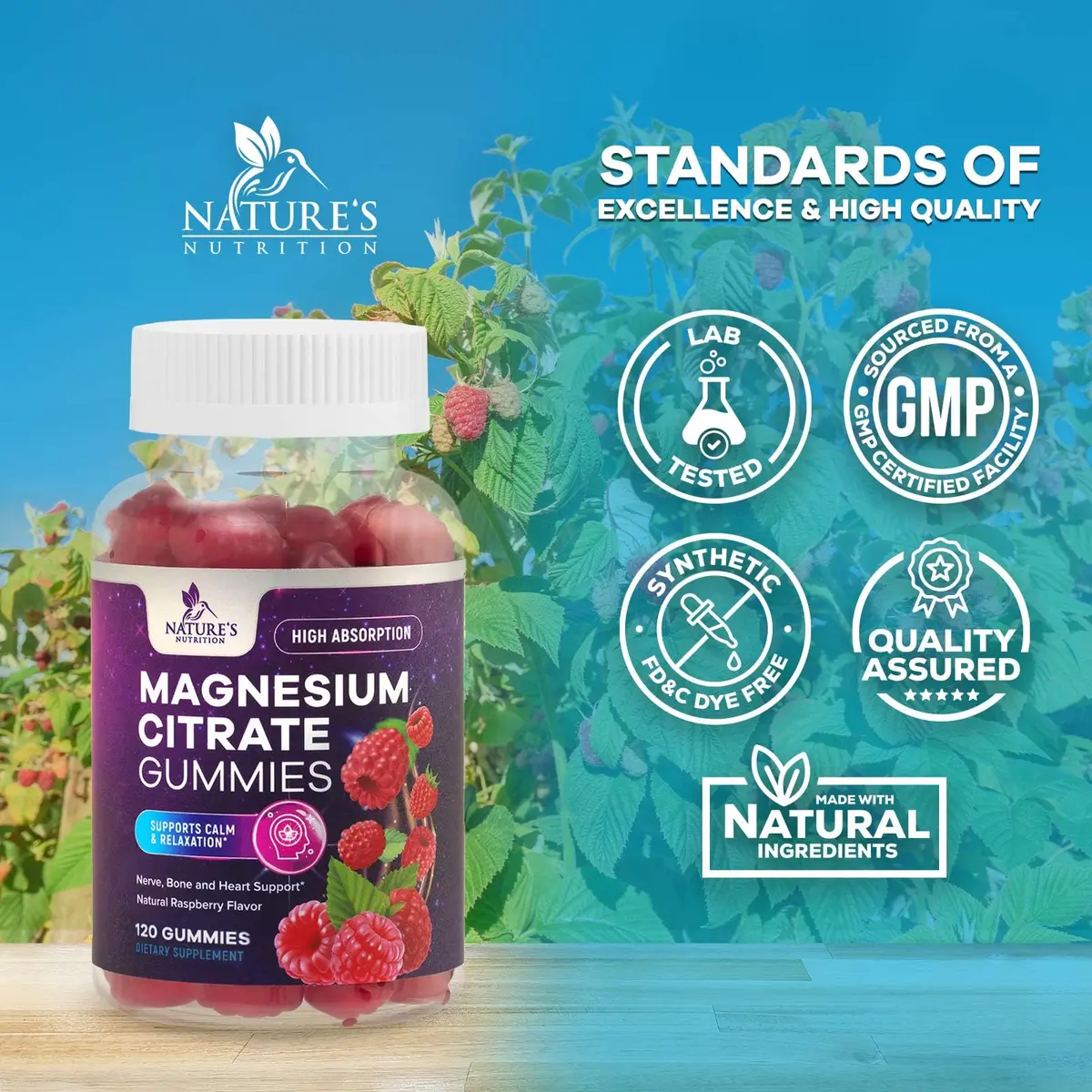 Nature's Nutrition Magnesium Citrate Gummies | 120 Count (453 g) - view 4