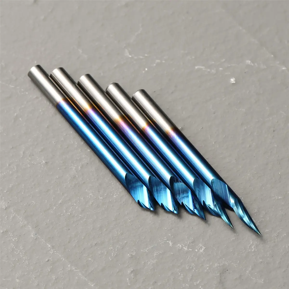 Genmitsu V-Groove CNC Router Bits, 20/30/45/60 Degree, 1/8'' Shank, Nano Blue Coating, for Wood Carving & Milling - view 5