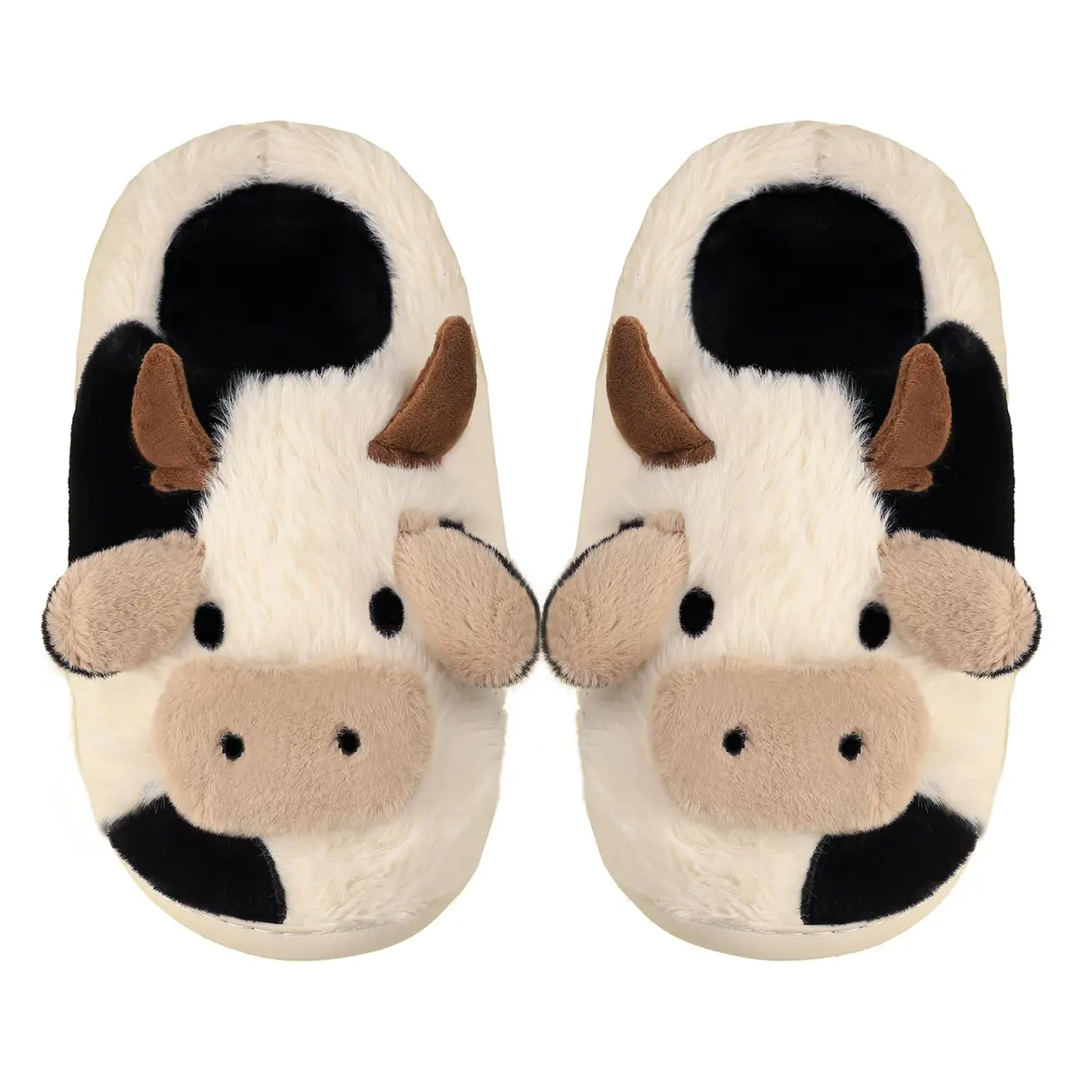 Gaolinci Cartoon Cow Cotton Slippers for Women | US 6 (24cm) - view 7
