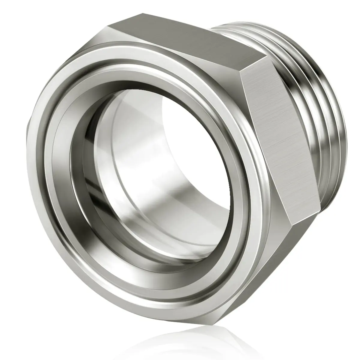 Boltigen 2 inch NPT Stainless Steel Oil Sight Glass Level Indicator | Max 1300 PSI, -30-220°C - main product image
