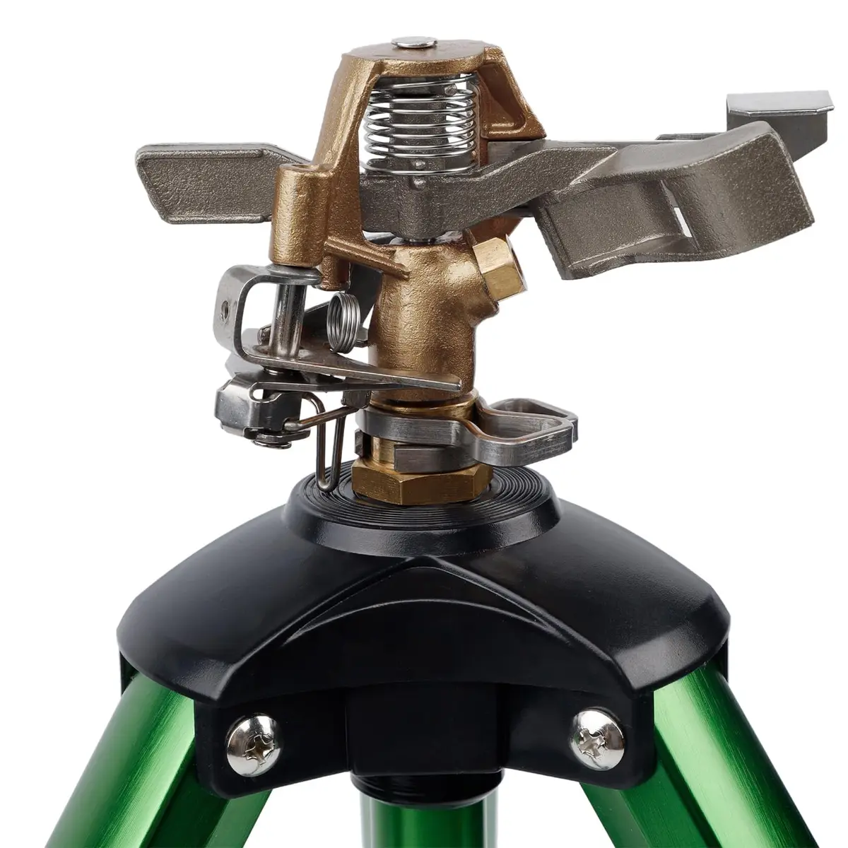 Biswing Impact Sprinkler Head on Tripod Base, Heavy Duty Lawn Sprinklers, 360 Degree Large Area Irrigation, Metal Sprinkler Nozzle & Alloy Legs, 1 Pack - view 8