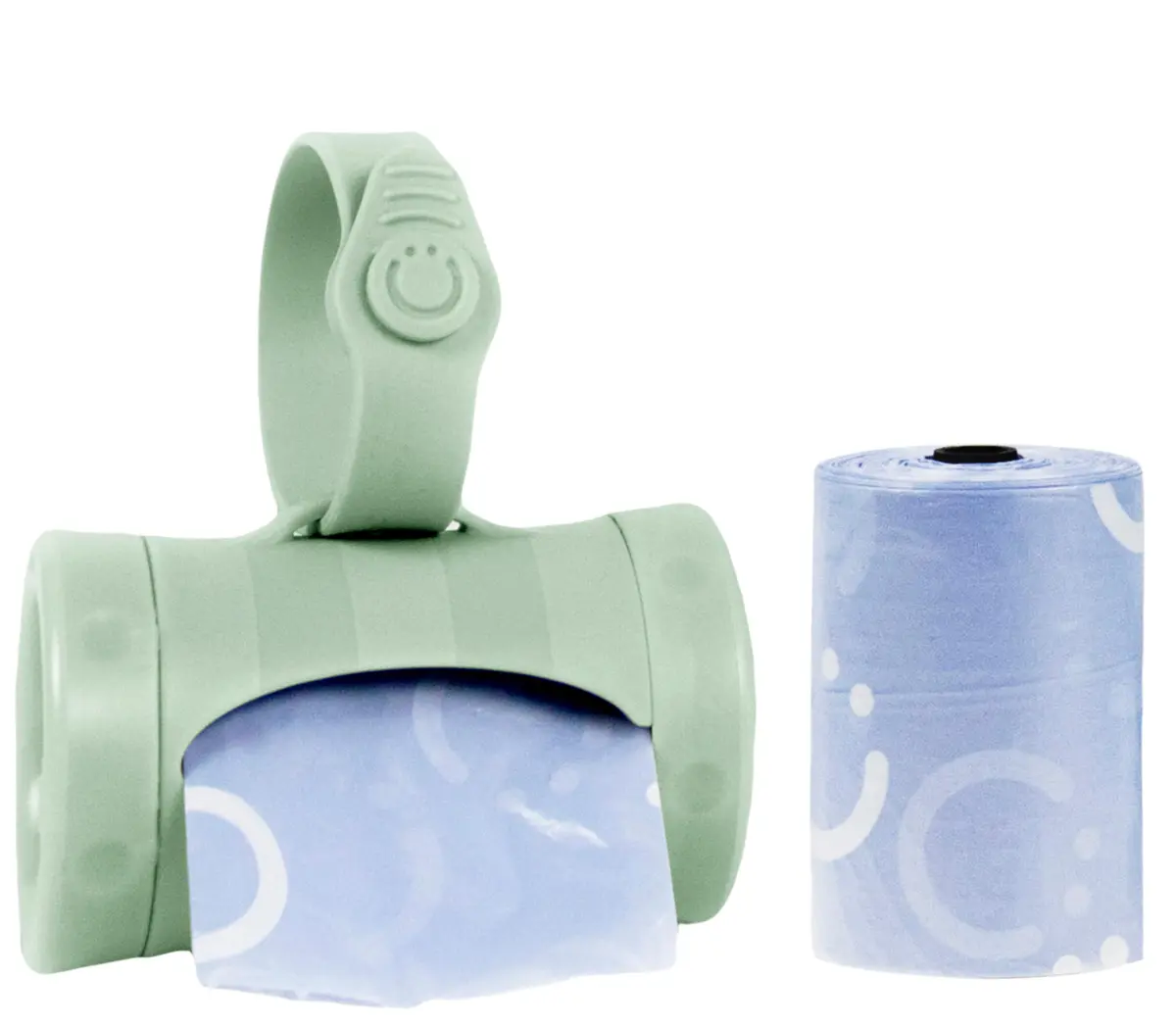 Ubbi Retractable Bag Dispenser for Diaper Bag, Sage | Portable & Stylish Organizer with Lavender Bags - main product image