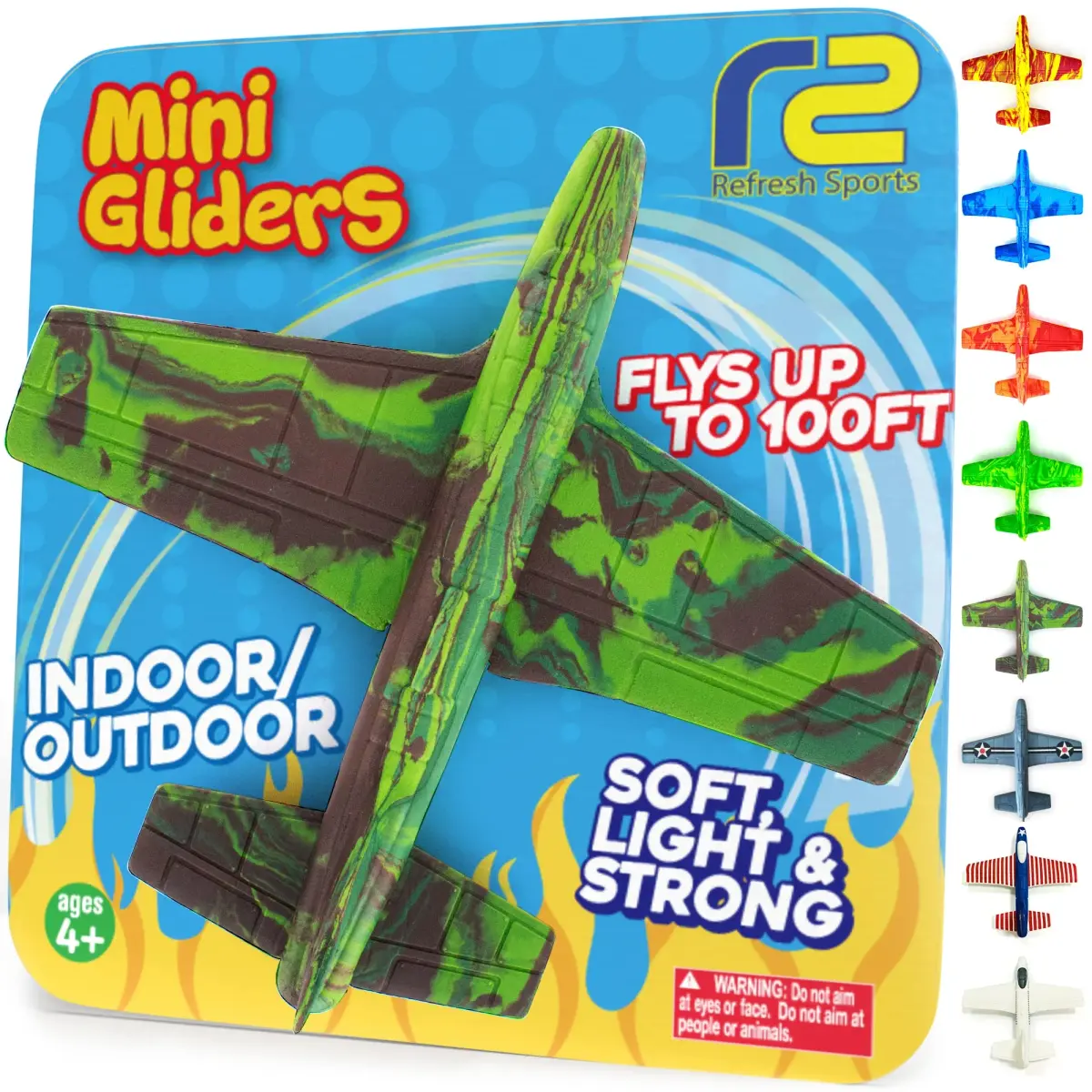 Refresh Sports Foam Airplane Toy Glider Plane Camo | EVA Foam, Flies Up to 100 FT, Safe for Indoor/Outdoor Play - main product image