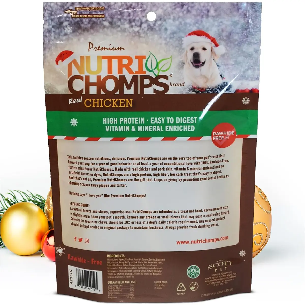NutriChomps Rawhide-Free Dog Chews, 5 in Twists, Mint, 10 Count | Healthy, Digestible, Dental Support - view 7