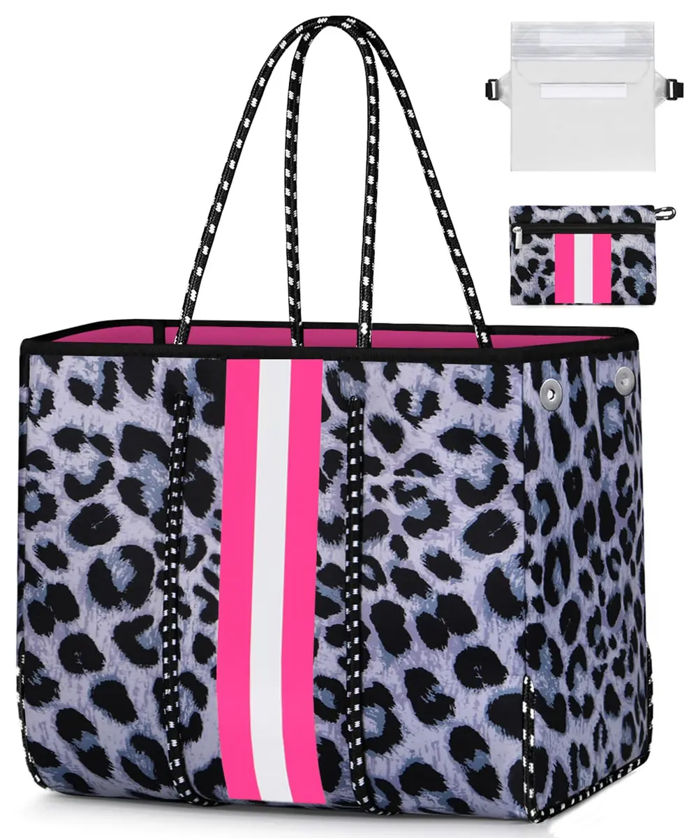 IBFUN Neoprene Tote Beach Bag for Women Teacher Nurse Laptop Work Tote | Large Capacity, Durable & Machine Washable - main product image