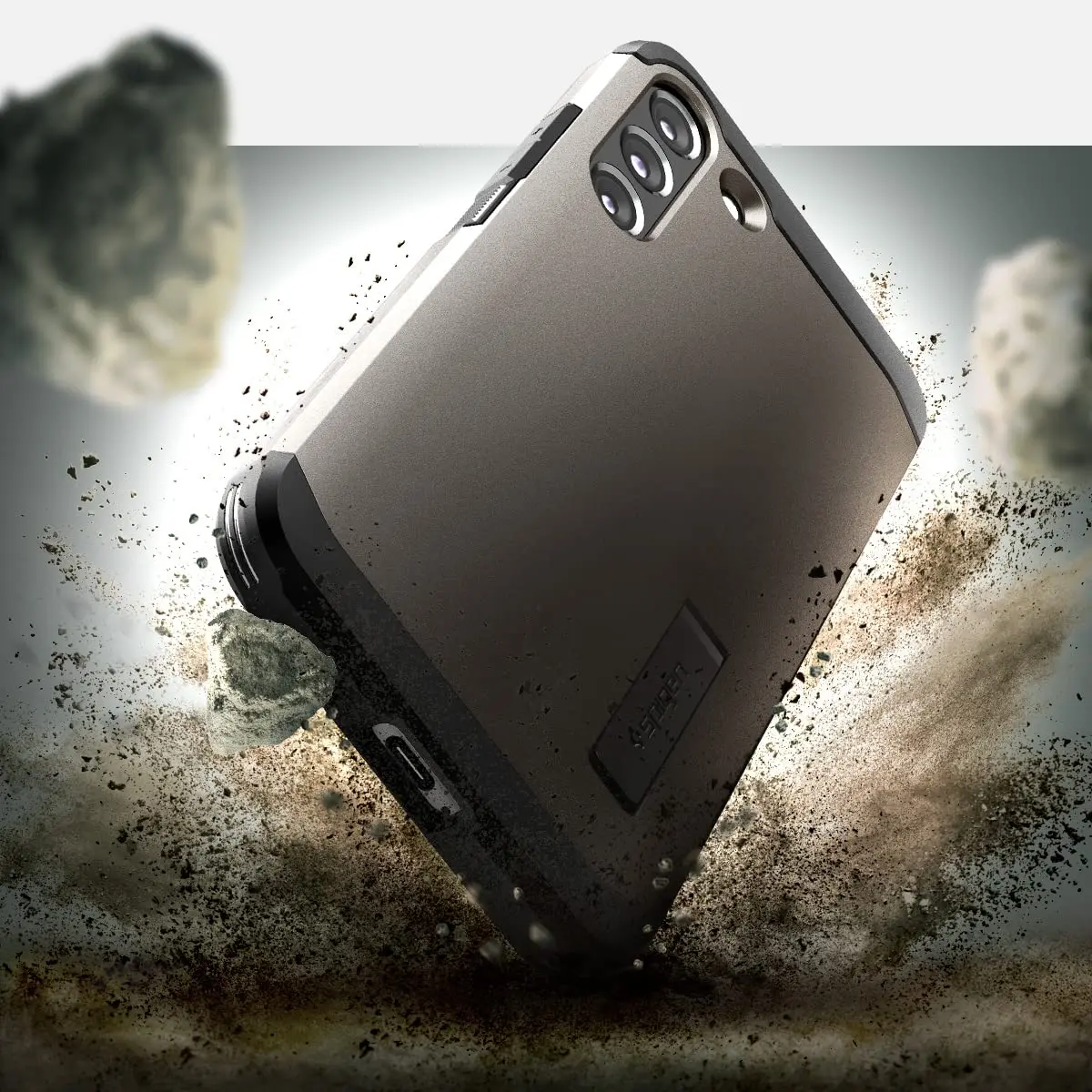Spigen Tough Armor Galaxy S22 Case (2022) Gunmetal | Dual Protection & Shock Resistance - view 3