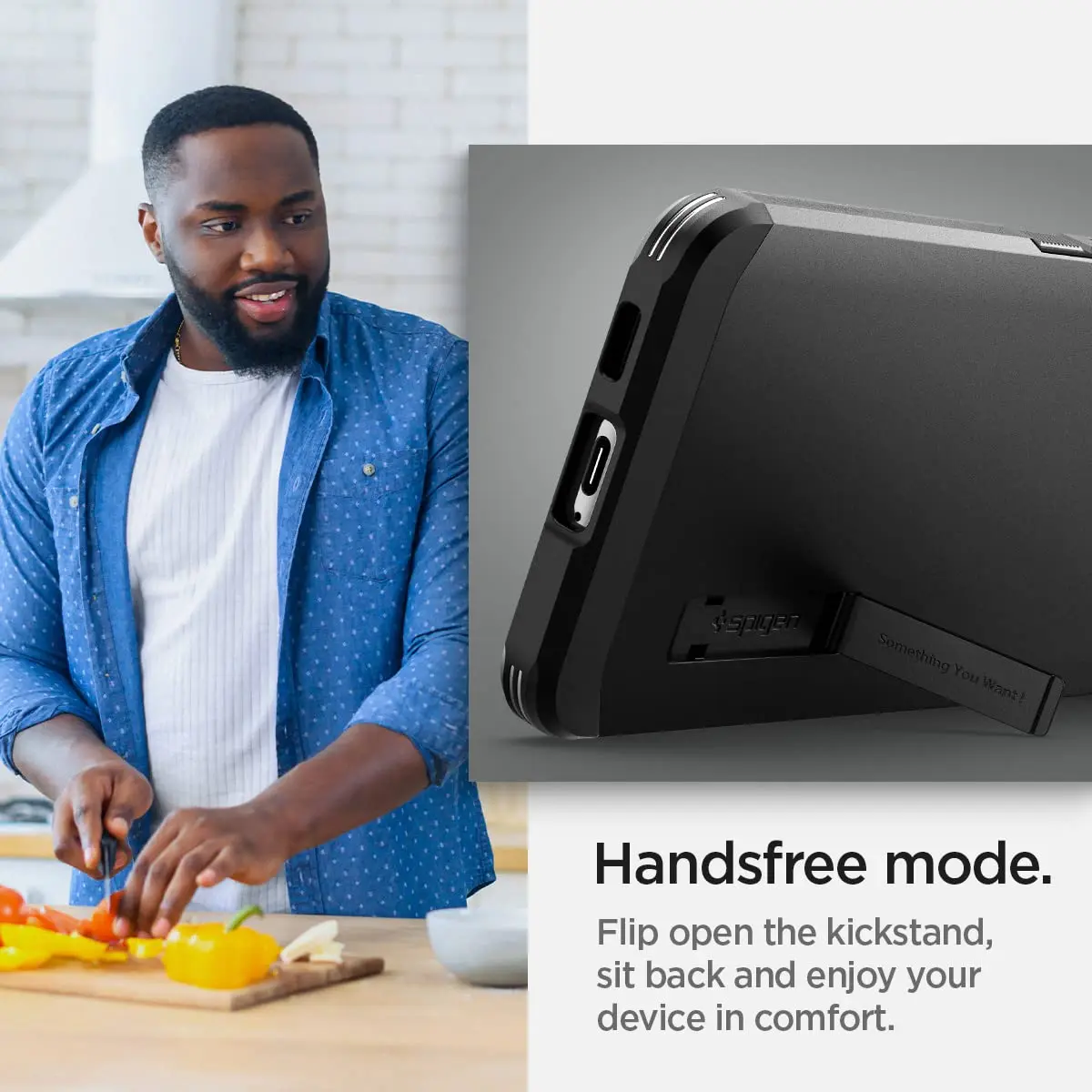 Spigen Tough Armor Designed for Galaxy S22 Case (2022) - Black | Dual Protection & MIL-STD 810G - view 6