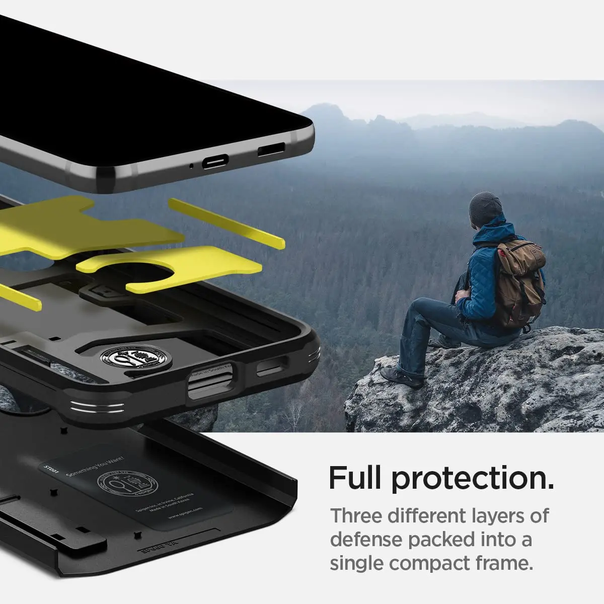 Spigen Tough Armor Designed for Galaxy S22 Case (2022) - Black | Dual Protection & MIL-STD 810G - view 4