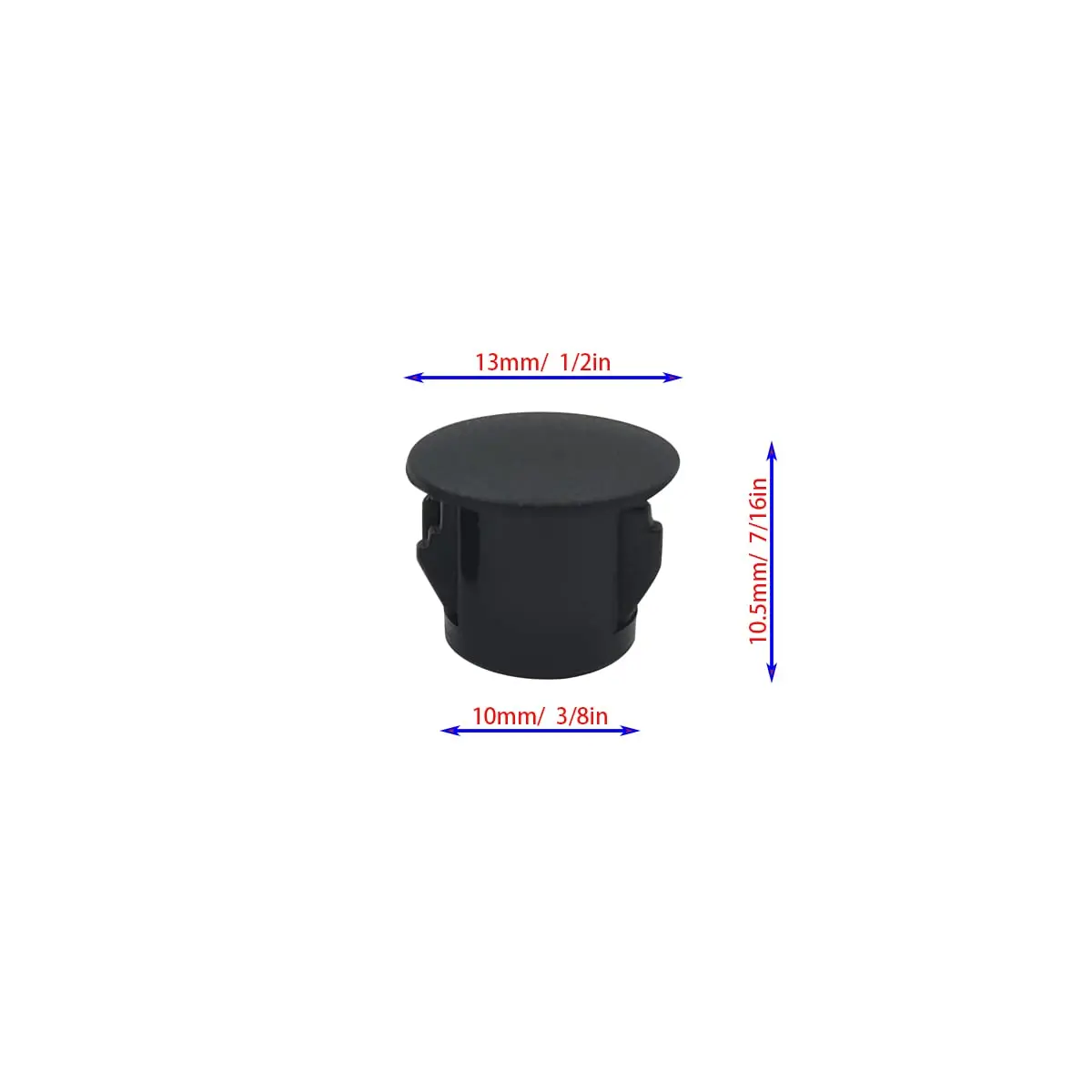 ZYYC Black Plastic Hole Plugs 10mm (3/8") | 30 Pcs Value Pack for Furniture & Cabinets - view 3