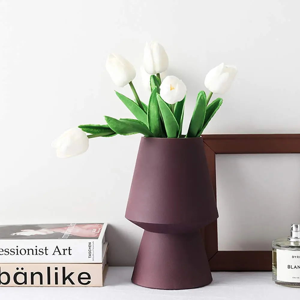 IPOPU 24PCS White Tulips Artificial Flowers Real Touch 34cm (13.4") | Realistic PU Flowers for Home Decor - view 7