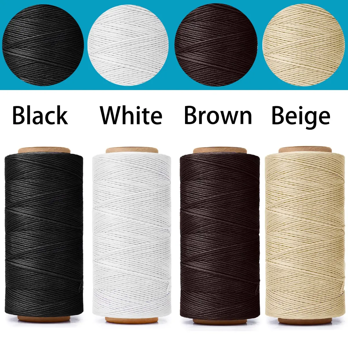 HILELIFE Waxed Thread for Leather Sewing 150D 0.8mm Brown | Strong, Durable & Lightly Waxed - view 2