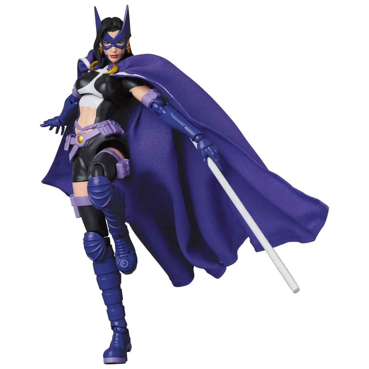Medicom Batman: Hush Huntress Action Figure 8" | Multicolor, Fabric Cape, 2 Facial Expressions - view 6