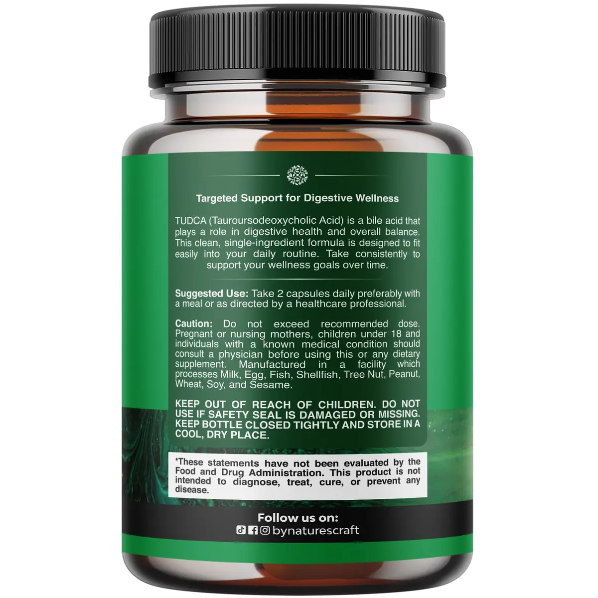 Natures Craft Advanced Bile Salt TUDCA Supplement 500mg | Liver & Gallbladder Support (60ct) - view 8