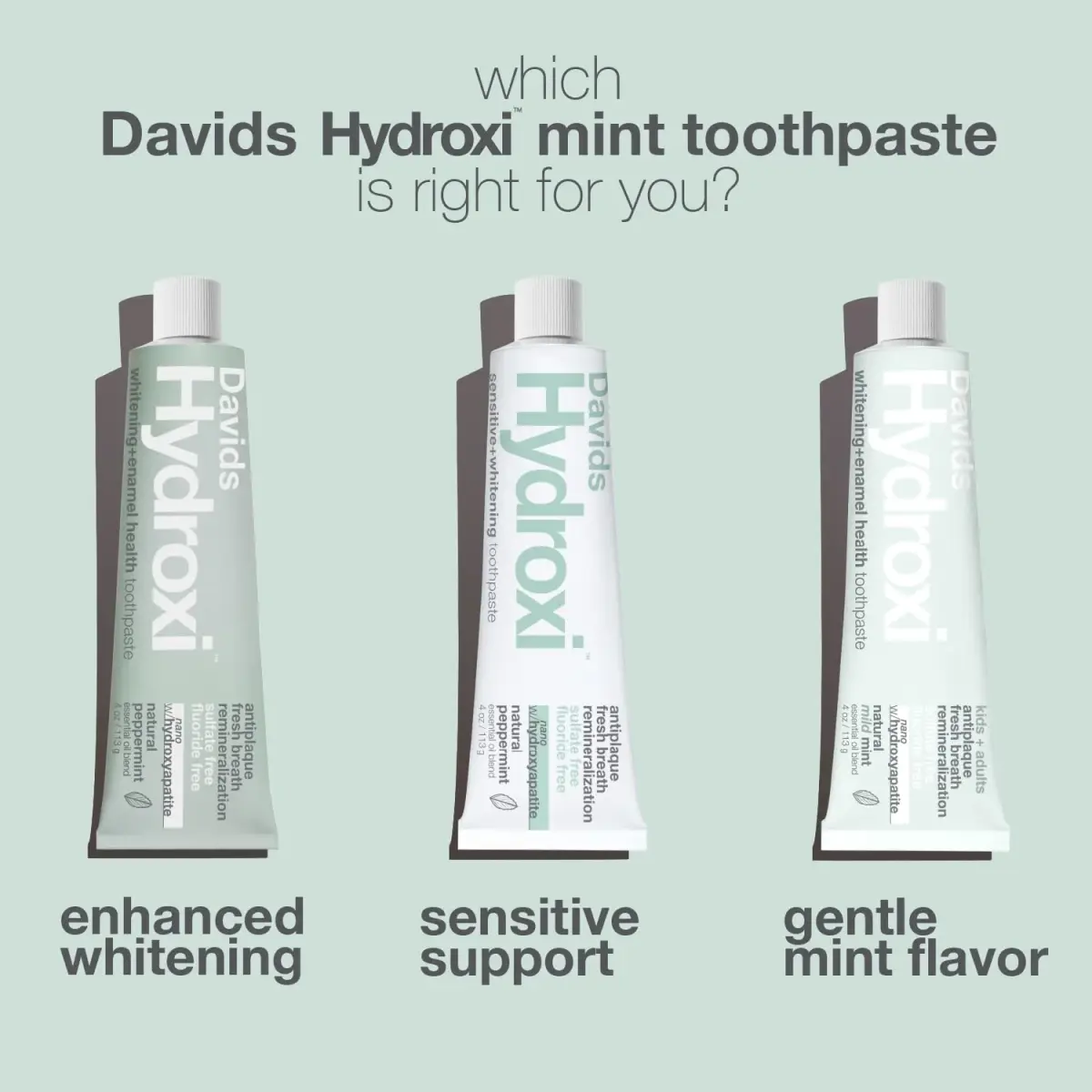 Davids Nano Hydroxyapatite Toothpaste Sensitive Whitening Peppermint 5.25oz (149g) | EWG Verified for Enamel Health - view 5